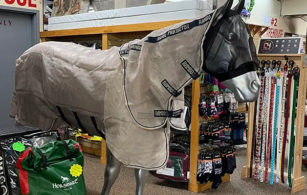 Silver Bullet showing off a fly sheet Fly Sheets